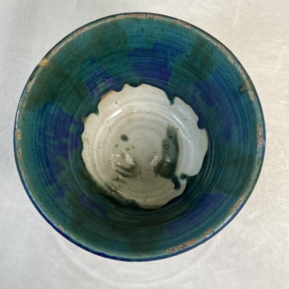 Studio Art Pottery Bowl Hand Thrown Signed Glazed 4" x 7" Benefits Charity - Picture 7 of 9